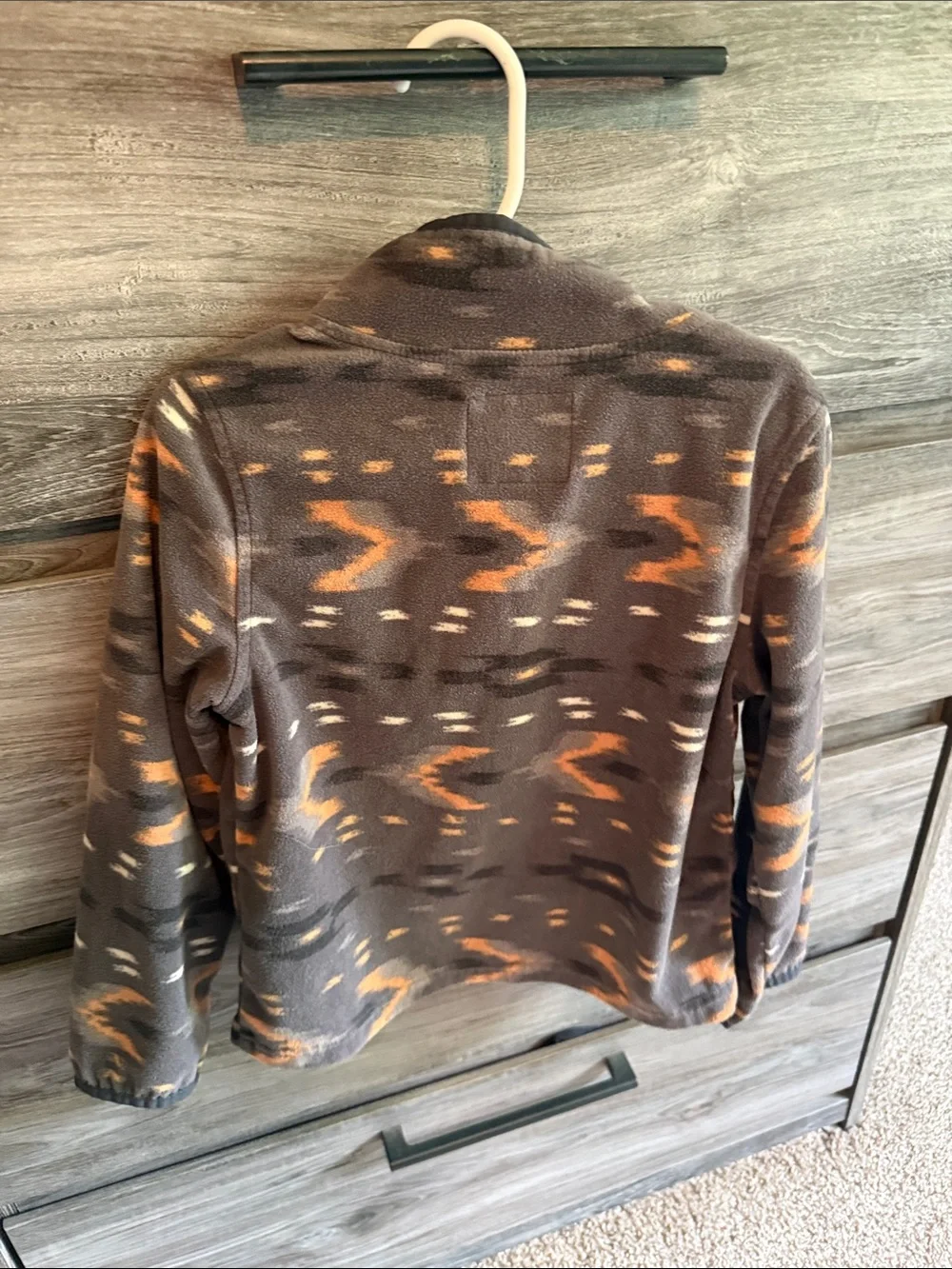 OshKosh B'gosh Gray and Orange Half-Zip Fleece Pullover